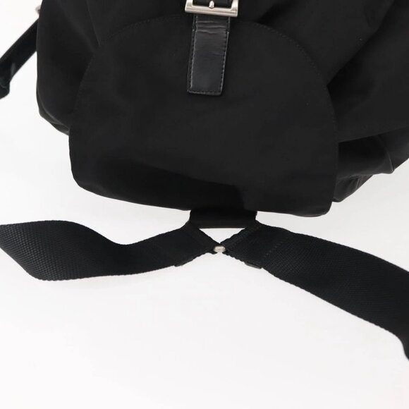 PRADA Backpack Nylon Black Silver Auth 121320 main image 10